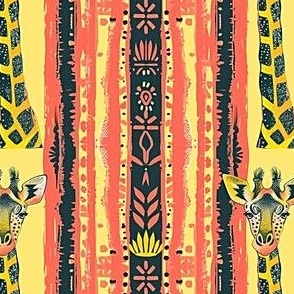 Giraffe Tribal Bright 1