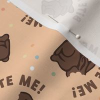 Bite Me, Chocolate Bunny - Peach, Medium Scale