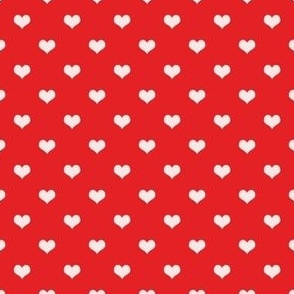 Red Valentine Hearts Small 1 inch