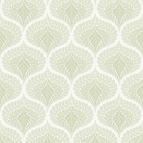 forest fern damask in tonal neutral celadon green medium wallpaper scale 6 by Pippa Shaw