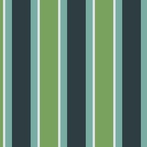 Spring Green and Light Blue Vertical Stripes on a Dark Blue Background. 