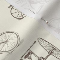 Vintage Bicycles Cream and Sepia