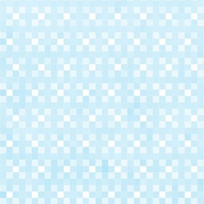 Woven Flower Check Pixel Art (Ice Blue)