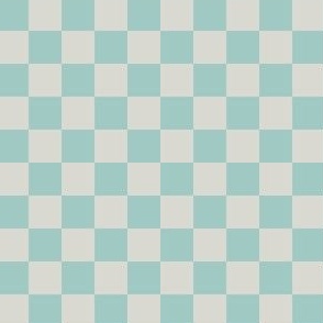 Retro checkerboard in in neutral blue and grey