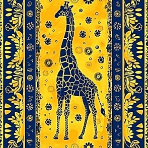 Giraffe Yellow Blue 3