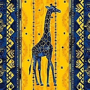 Giraffe Yellow Blue 4