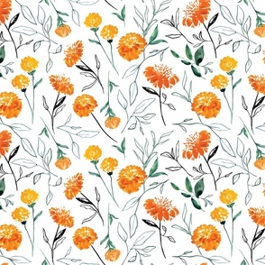 marigolds white
