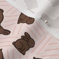 Chocolate Bunnies - Pink, Medium Scale