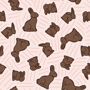 Chocolate Bunnies - Pink, Medium Scale