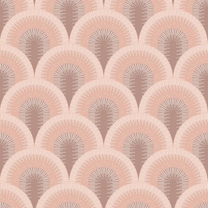 Geometrical Fish Scale, Teacup Rose Pink