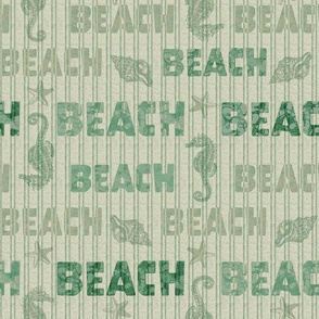 Beach Stripe_seahorse_green