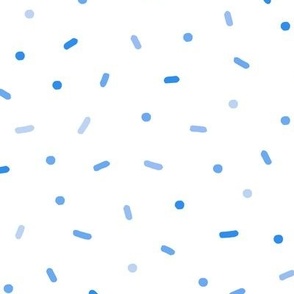 Light Blue Confetti Party Sprinkles on White