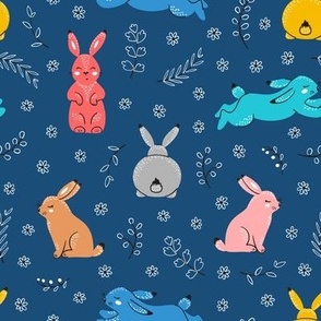 Easter Multicolored Bunnies