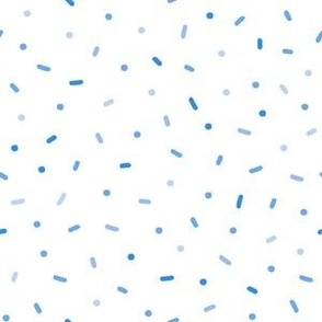 Small Light Blue Confetti Party Sprinkles on White