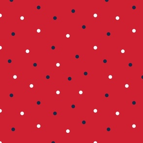 XXS ✹ Team Spirit Ditsy Polka Dots in Red: Sprinkle Your School Colors! 