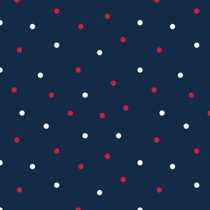 XXS ✹ Team Spirit Ditsy Polka Dots in Navy: Sprinkle Your School Colors!