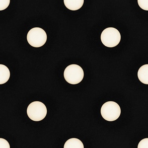 Antique White and Black Polka Dots (large scale)