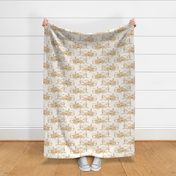 (large scale) Western Cowgirl Toile - golden  - LAD24