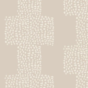 Warm neutral hand drawn dots in almond latte brown and white for refined bohemian