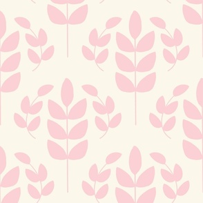modern leaves pink and cream botanicals large scale floral © terri conrad designs copy