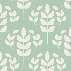 modern leaves neutral botanical soft green cream large scale floral © terri conrad designs copy