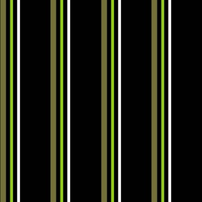 Moss Stripe on Black