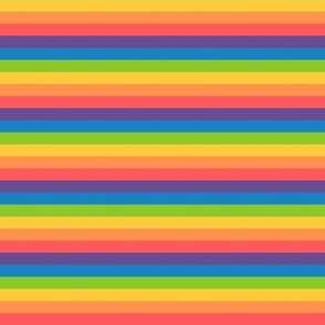 retro rainbow horizontal stripes || small || pride lgbtqia