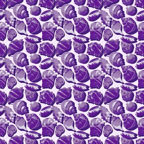 Purple Sea Shells (Monochromatic)