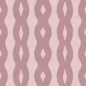 Modern Textured Ogee - Dusky Rose Pink