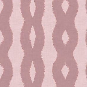 Modern Textured Ogee - Dusky Rose Pink - Large