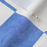 Modern Textured Periwinkle Blue and White Checkerboard - Large Scale 3 Inch Squares