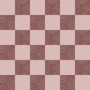 Modern Textured Brown and Beige Checkerboard - Large Scale 3 Inch Squares