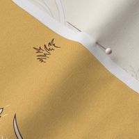 (L) wheatgrass-stylised floral-block print-corn silk yellow- large scale
