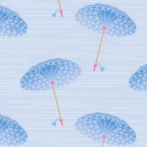 Pretty blue parasols (large)