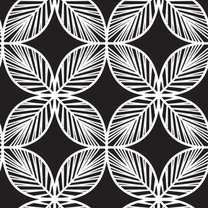 Black and white, leaves, leaf modern 
