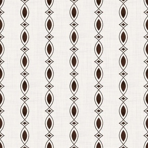 Japandi geometric white textured warm brown - medium scale