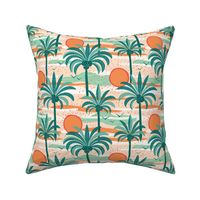 Tropical Palm Tree. Summer Beach Sea Vintage Design