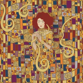 Klimt inspired Woman with a snake - BIG SIZE