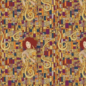 Klimt inspired Woman with a snake - SMALL SIZE