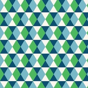 Space Geometrics, frog green and cool blue