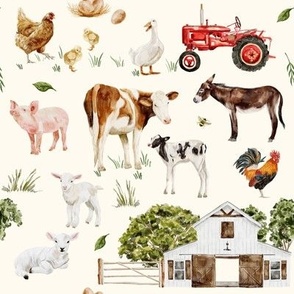 Farm Animal Friends on Cream