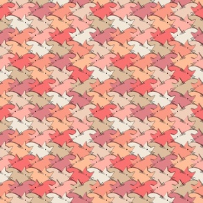 cat - peach fuzz biscuit cat small - pantone plethora color palette - cute cat fabric and wallpaper