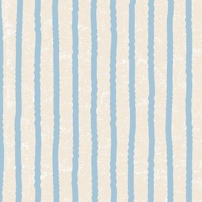 wavy stripes light cerulean blue on textured off-white background