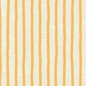 wavy stripes maize yellow on textured off-white background