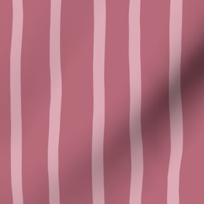 L - Dusky Pink Soft Pinstripe - Dark Blush Contemporary Sketchy Stripe Wallpaper