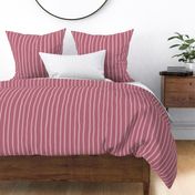 L - Dusky Pink Soft Pinstripe - Dark Blush Contemporary Sketchy Stripe Wallpaper