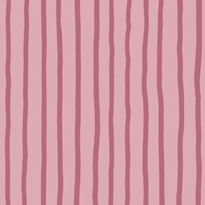 L - Dusky Pink Soft Pinstripe - Light Blush Contemporary Sketchy Stripe Wallpaper