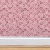 Dusky Pink Abstract Floral – Light Blush Botanical Art Deco Illustration Statement Wallpaper