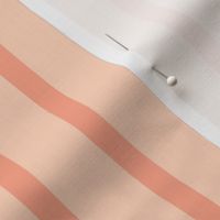 L - Peach Fuzz Soft Pinstripe - Bright Salmon Blush Contemporary Sketchy Stripe Wallpaper