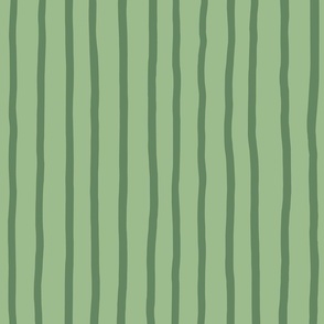 L - Sage Green Soft Pinstripe - Bright Matcha Contemporary Sketchy Stripe Wallpaper